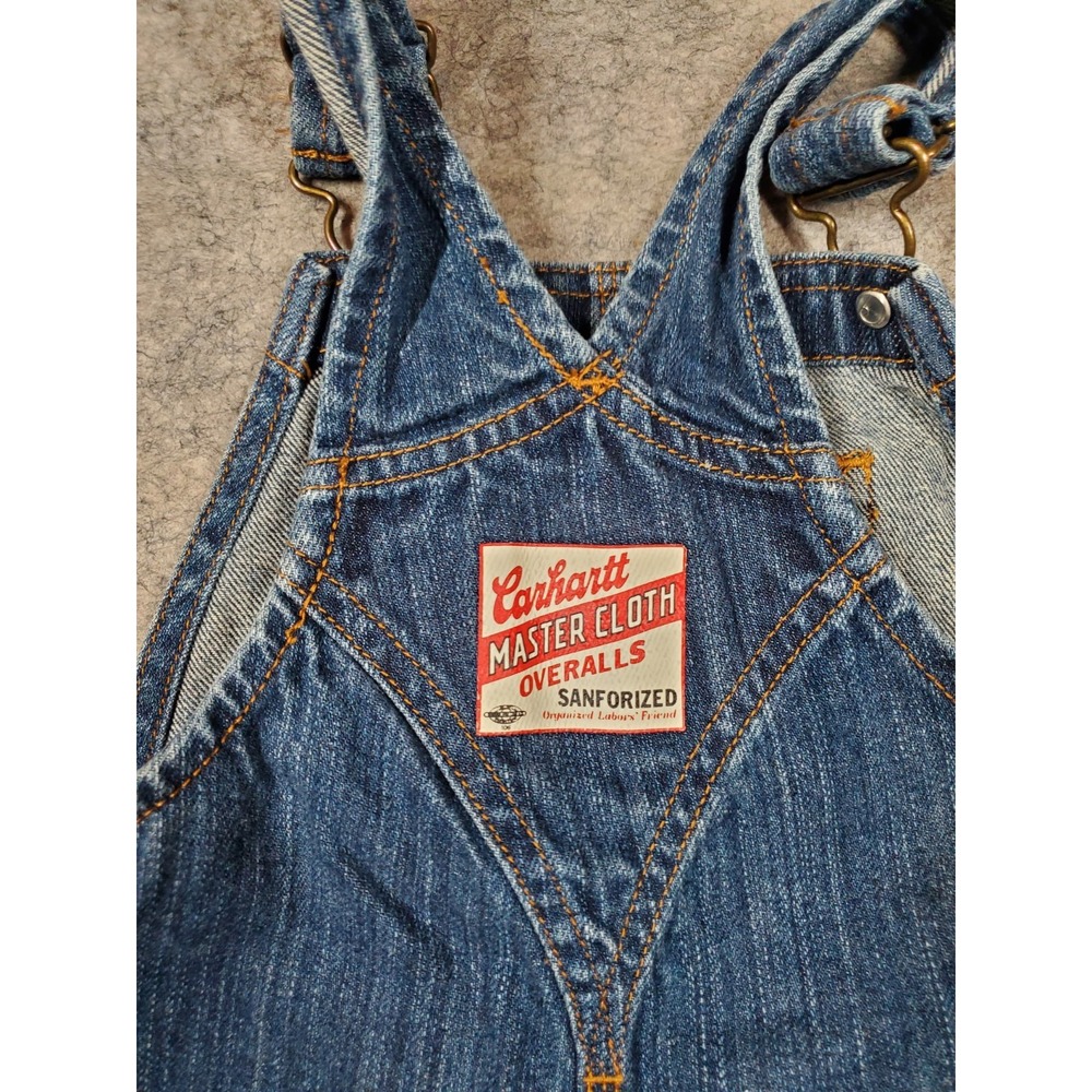 Carhartt Denim Bib Overalls 3T Toddler Master Cloth Sanforized Fall